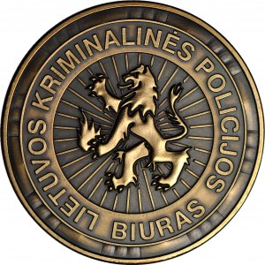 Litva, medaile Úřadu kriminální policie, bronz 52mm