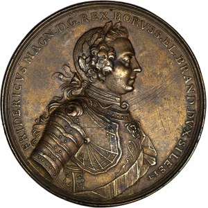 Prusko, Fridrich Veliký, medaile 1757, bronz 48mm