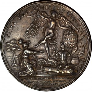 Prusse, Frédéric le Grand, Médaille 1757, bronze 48mm