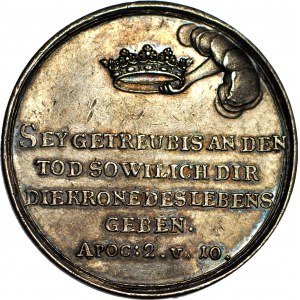 Německo, Norimberk, konec 18. století, Náboženská medaile, 41mm stříbro, vzácná