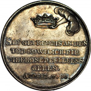 Germania, Norimberga, fine del XVIII secolo, medaglia religiosa, argento 41 mm, rara
