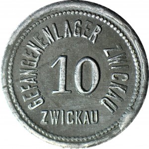 R-, Zwickau, zajatecký tábor 10 fenigov