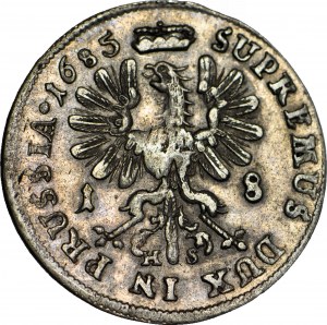 Německo, Braniborsko-Prusko, Fridrich Vilém, Ort 1685 HS, Königsberg, krásný