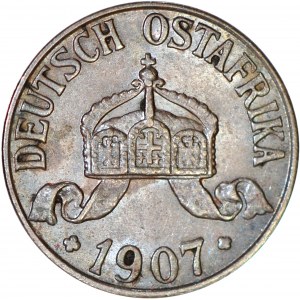 Germany, East Africa, 1 heller 1907 J, mint