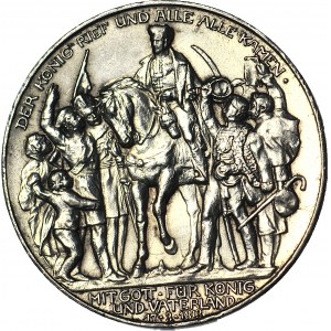 Nemecko, Prusko, 3 marky 1913, Bitka národov