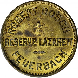 Deutschland, Lazarett Feurebach, Robert Bosch, 4 fenigs, selten
