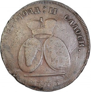 Rusko - Moldavsko, Kateřina II. 1762-1796, 2 páry = 3 kopějky 1773, Sadagóra