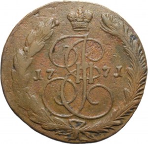 Rusko, 5 kopějek, Kateřina II, 5 kopějek, 1771 EM, Jekatěrinburg