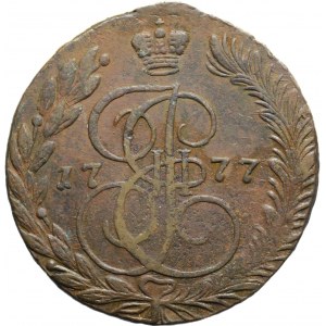 Rusko, 5 kopějek, Kateřina II, 5 kopějek, 1777 EM, Jekatěrinburg