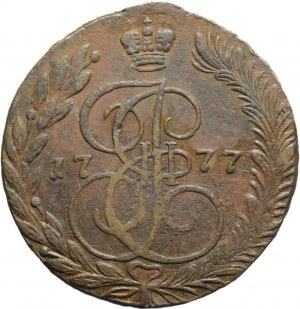 Rosja, 5 kopiejek, Katarzyna II, 5 kopiejek, 1777 EM, Jekaterinburg