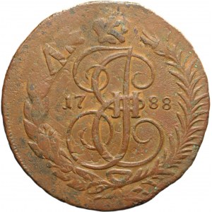Rosja, Katarzyna II, 2 Kopiejki 1788 MM, Krasny Monetnyj Dwor