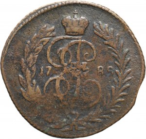 Rusko, Kateřina II, 1 kopějka 1788, bez mincovní značky