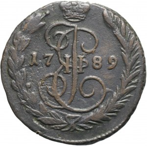 Rosja, Katarzyna II, 1 kopiejka 1789, EM, Jekaterinburg