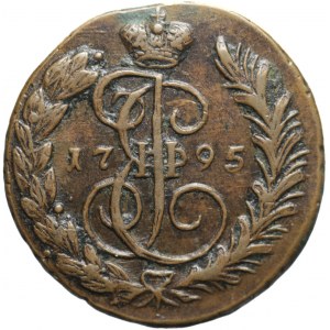 Rusko, Katarína II, 1 kopejka 1795 EM, Jekaterinburg