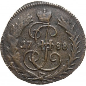 Russia, Caterina II, Dienga 1788, senza marchio di zecca