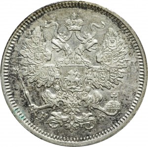 Rusko, Alexandr II, 20 kopějek 1865 НФ, Petrohrad, velmi pěkná