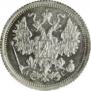 Rosja, Aleksander III, 15 kopiejek 1884 СПБ АГ, Petersburg, piękne