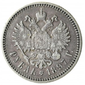 Russia, Nicola II, Rublo 1897 АГ, San Pietroburgo