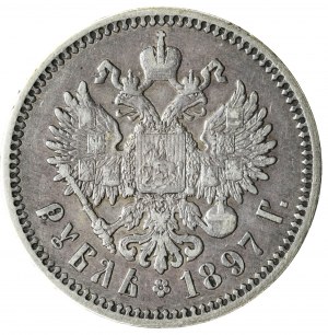 Russia, Nicholas II, Ruble 1897 АГ, St. Petersburg