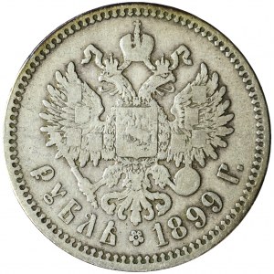 Rusko, Mikuláš II, rubl 1899 ★★★, Brusel