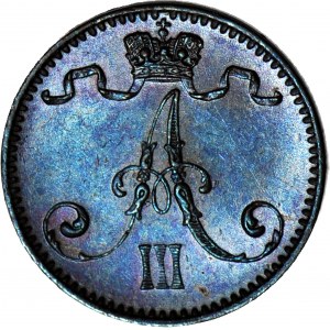 Finland / Russia, Alexander III, 1 penny 1893, minted