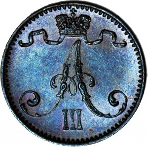 Finnland / Russland, Alexander III, 1 Pfennig 1893, geprägt