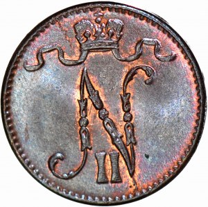 Finland / Russia, Nicholas II, 1 penni 1911, minted