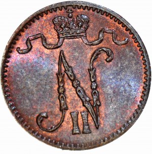 Fínsko / Rusko, Mikuláš II, 1 cent 1912, razený
