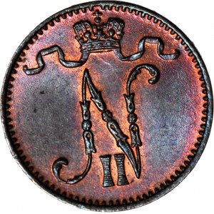 Finnland / Russland, Nikolaus II., 1 Pfennig 1913, gestempelt