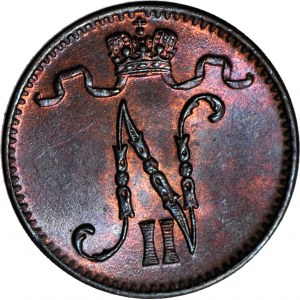 Finnland / Russland, Nikolaus II., 1 Pfennig 1914, gestempelt
