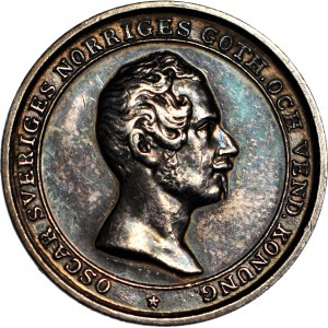 Suède, Oscar II (1872-1907), Médaille en argent, société agricole