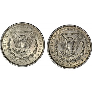 USA, 1 dolar 1921, Filadelfia i Denwer, typ Morgan, zestaw 2 szt.