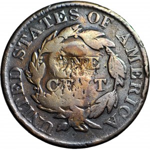 RRR-, USA/Sri Lanka, 1 Cent 1830, gegengestempelt von Tatham &amp; Co. - Sri Lanka