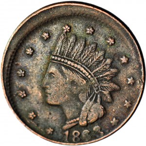 USA, Bürgerkriegsmünze von 1863, NOT ONE CENT