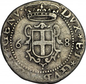 Italien, Genua, 6 Soldi, 8 Denare 1719