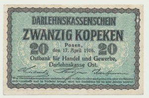 Poznan, 20 Kopeken 1916