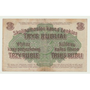 Poznaň 3 ruble 1916, ...získava, ser. P