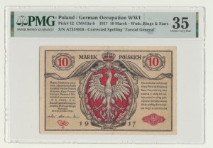 10 Polnische Mark 1916, General, ser. A