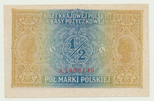 1/2 poľskej značky 1916 jenerał, séria A