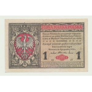 1 poľská značka 1916 jenerał, séria A, vzácna