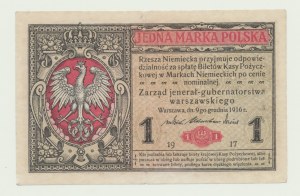 1 poľská značka 1916 jenerał, séria A, vzácna