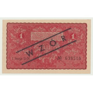 1 značka 1919, 1. série DN, průběžné číslování, MODEL