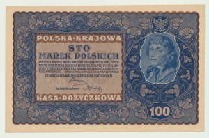 100 marks polonais 1919, IJ Serja D