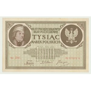 1000 marek polskich 1919, ser. ZAB No 373431*