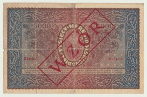 RRR-, 5 000 marks polonais 1919 2ème série A 123456 MODÈLE, original, non coté