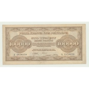 100,000 Polish marks 1923, ser. A
