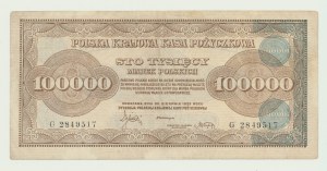 100,000 Polish marks 1923, ser. G