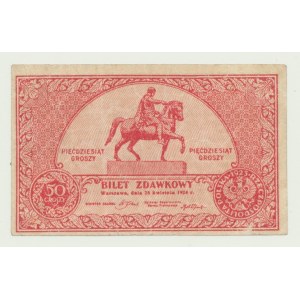 50 pennies 1924, pass ticket