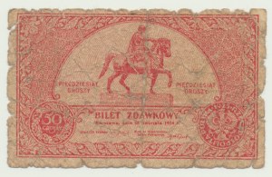 50 grošů 1924, vstupenka