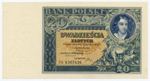 20 złotych 1931, ser. DK